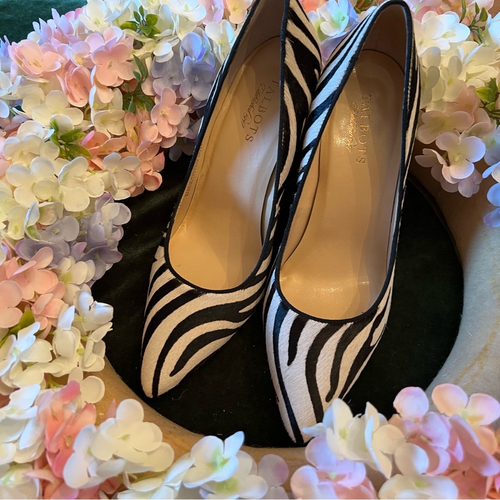 Zebra print heels